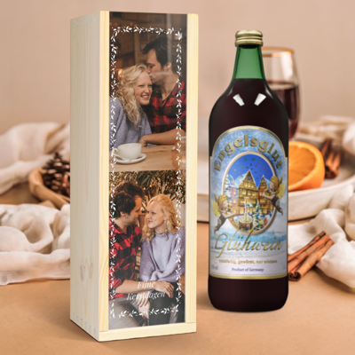 Glühwein in bedrukte kist - Engelsglut