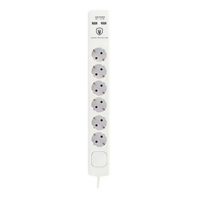 Stopcontactenstrip 6 Tomas met Interruptor TM Electron 230 V