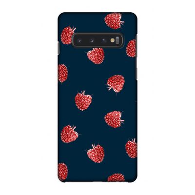 Framboosjes: Samsung Galaxy S10 4G Volledig Geprint Hoesje