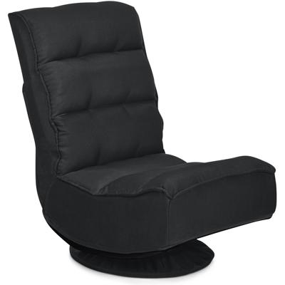 Relax Fauteuil Verstelbare Opklapbare Fauteuil Draaibare Vloer Stoel Vouwbare Vloerstoel voor Volwassenen Zwart