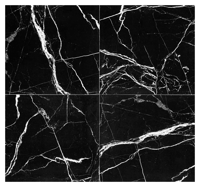 Fury black carrara rett 60x60