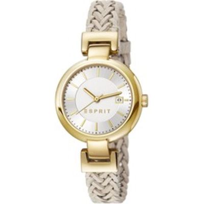 Esprit horlogeband ES107632.009 Leder Beige 10mm