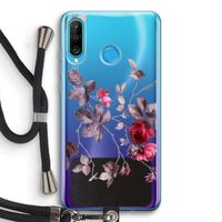 Mooie bloemen: Huawei P30 Lite Transparant Hoesje met koord