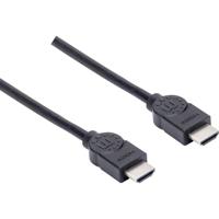 Manhattan 355308 HDMI-kabel HDMI Aansluitkabel HDMI-A-stekker, HDMI-A-stekker 1.50 m Zwart 4K UHD