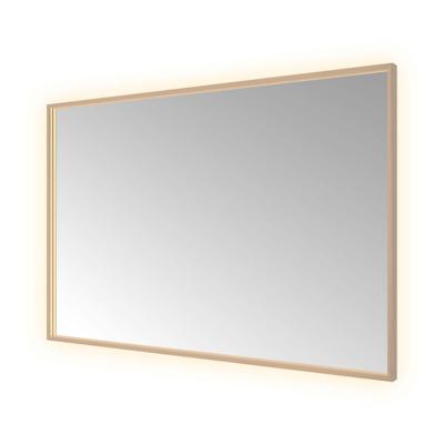 Hotbath &MORE Spiegel directe en indirecte LED color changing spiegelverwarming dimbaar met afstandsbediening Geborsteld zwart PVD SQU128BCP