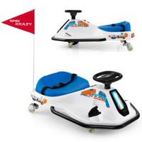 Elektrische Skelter voor Kinderen 24V Kinderdriftauto met 360° Rotatie Draadloze Verbinding USB Radio Muziek Langzame Startfunctie
