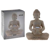 ProGarden Boeddha met solarlamp polystone - thumbnail