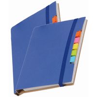 Pakket van 4x stuks schoolschriften/notitieboeken A6 harde kaft gelinieerd blauw   -
