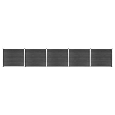 Schuttingpanelenset 872x146 cm HKC grijs