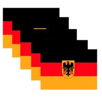 Vlag Duitsland stickers - 5x - 7 x 10 cm - Landen - supporters - binnen/buiten