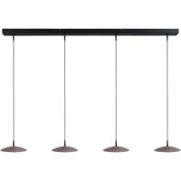 Masterlight 4-lichts hanglampScala 130cm zwart met nikkel Ø 20cm - 2191-05-37-130-4-20