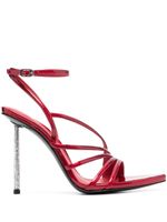 Le Silla sandales Bella 120 mm en cuir verni - Rouge - thumbnail