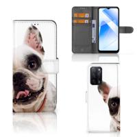OPPO A16/A16s/A54s | Telefoonhoesje | Met pasjeshouder | Franse Bulldog