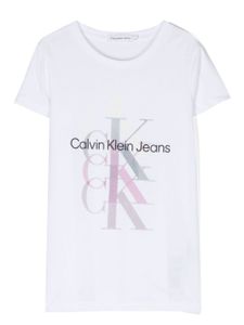 Calvin Klein Kids t-shirt en coton à logo imprimé - Blanc