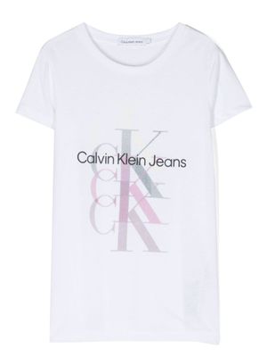 Calvin Klein Kids t-shirt en coton à logo imprimé - Blanc