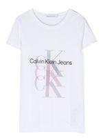 Calvin Klein Kids t-shirt en coton à logo imprimé - Blanc