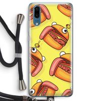 Hamburger: Huawei P20 Transparant Hoesje met koord