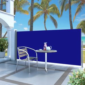 VidaXL Windscherm uittrekbaar 120x300 cm blauw