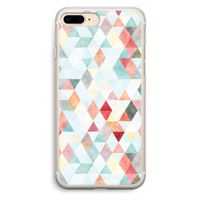 Gekleurde driehoekjes pastel: iPhone 7 Plus Transparant Hoesje