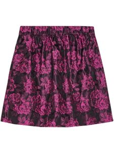 GANNI minijupe à motif zébré en jacquard - Rose