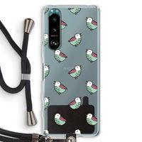 Vogeltjes: Sony Xperia 5 III Transparant Hoesje met koord