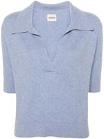 KHAITE polo Shrunken Jo - Bleu