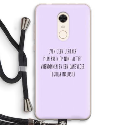 Tequila: Xiaomi Redmi 5 Transparant Hoesje met koord