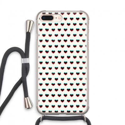 Hartjes: iPhone 7 PLUS Transparant Hoesje met koord