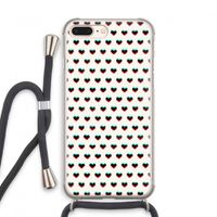 Hartjes: iPhone 7 PLUS Transparant Hoesje met koord
