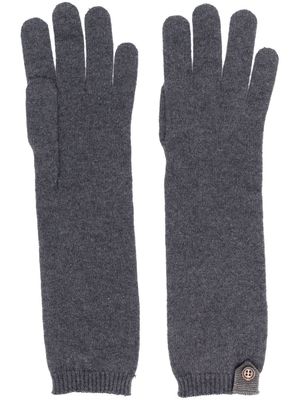 Brunello Cucinelli gants en cachemire à coupe longue - Gris