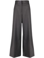 MSGM pantalon ample à taille-haute - Gris