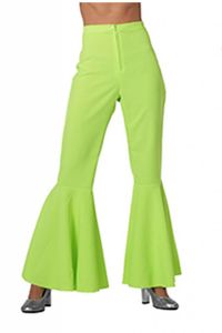 Hippie broek vrouw neon groen Jess