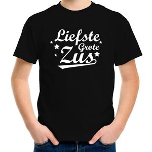 Liefste grote zus kado shirt voor meisjes / kinderen zwart XL (158-164)  -