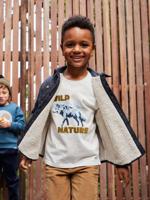 T-shirt met lange mouwen voor jongens ecru