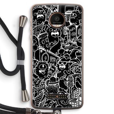 Vexx Black City : Motorola Moto Z Force Transparant Hoesje met koord