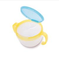 Baby snacks Bowl kinderen kinderen voedsel opslag gerechten anti spill 360 roteren baby solide voederen plaat tafelgerei baby voeden stuff (geel)