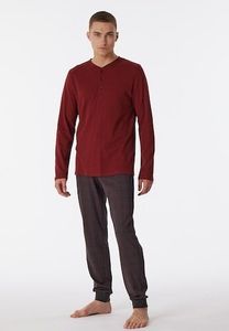 Schiesser Schiesser Pyjama Long terracotta brown 180269 48/S