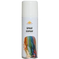 Fiestas Guirca Carnaval verkleed haar verf/spray - wit - spuitbus - 125 ml   -