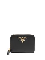 Prada porte-monnaie zippé tout autour - Noir