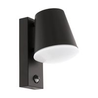 EGLO Caldiero Wandlamp Buiten - Sensor - E27 - 24 cm - Antraciet/Wit - thumbnail