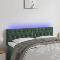 Hoofdbord LED 144x7x78/88 cm fluweel donkergroen