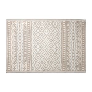 Buitenkleed ethnic - beige/wit - 160x230 cm