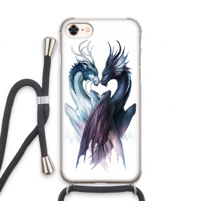 Yin Yang Dragons: iPhone 8 Transparant Hoesje met koord