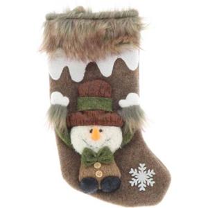 Unique Living Stocking Vidar 17x34cm Kerstsok - bruin