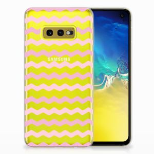 Samsung Galaxy S10e TPU bumper Waves Roze