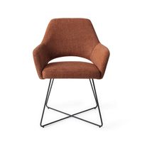 Jesper Home Yanai eetkamerstoel Tuscan Terra cross black