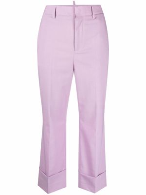 DSQUARED2 pantalon de tailleur à coupe courte - Violet
