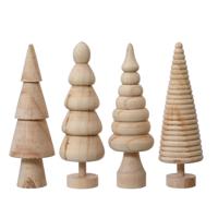 everlands kunstkerstboom vurenhout 6x6x15cm