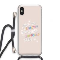 Right Place: iPhone X Transparant Hoesje met koord