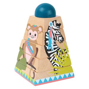 Small Foot houten stapeltoren jungle, 6dlg.